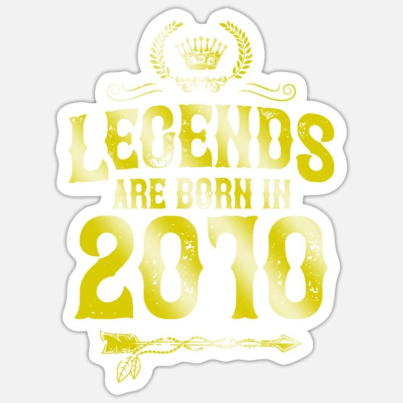 Légendes 2010 nées en - Sticker taille S (10 x 10 cm) - blanc mat