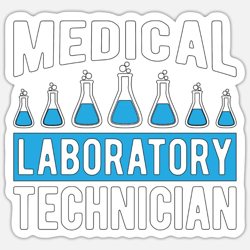 Chemistry Laboratory Laboratory Technician Science Gift Sticker size S (10 x 10 cm)