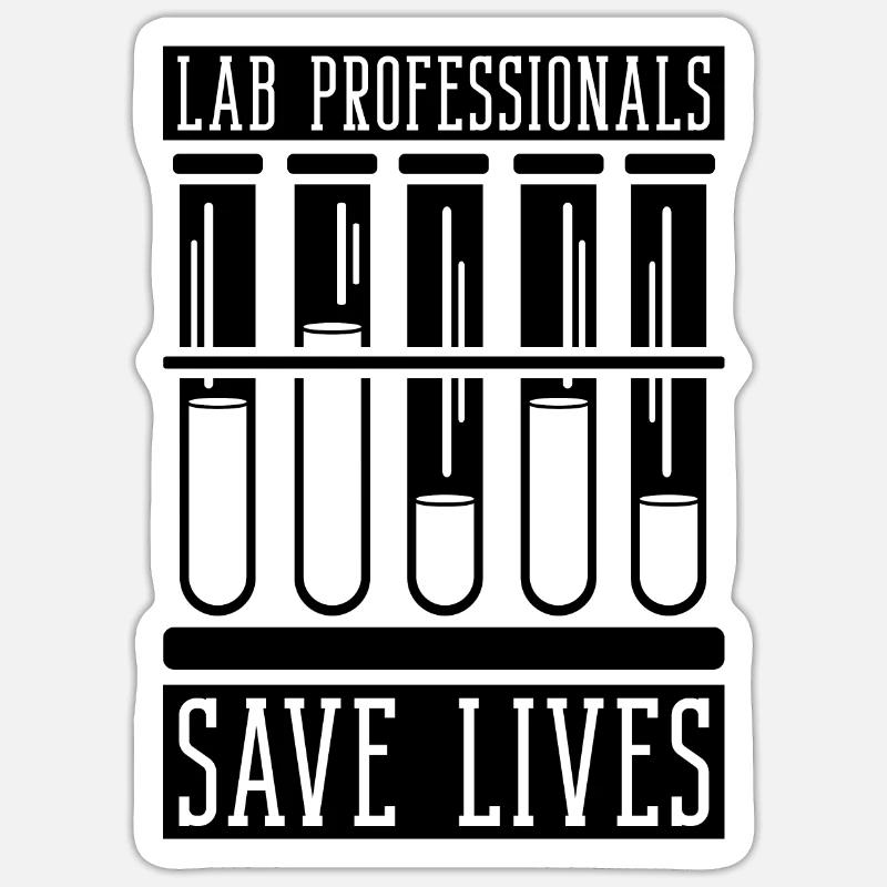 Labortechniker Wissenschaft Lab Tech Geschenkidee Sticker Größe S (10 x 10 cm)