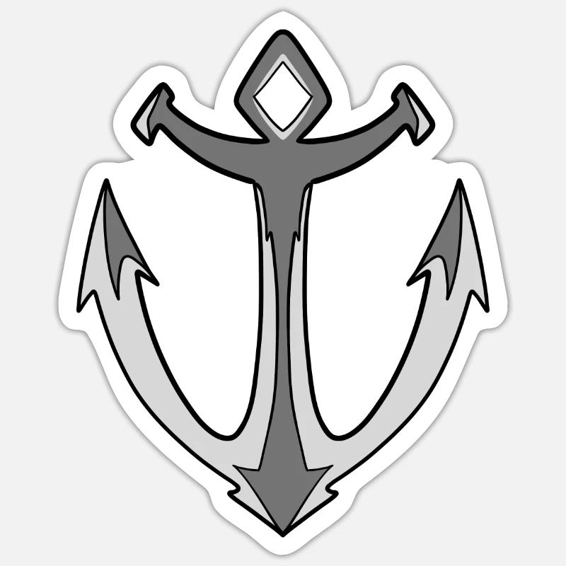 Anchor - Sticker size S (10 x 10 cm) - white matte