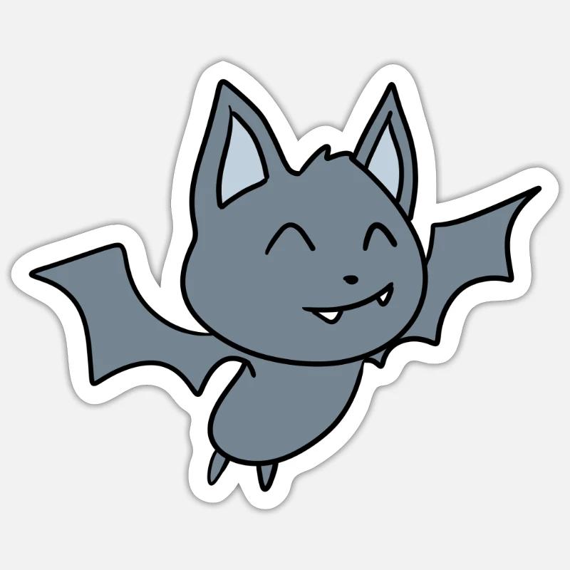 Bat - Sticker size S (10 x 10 cm) - white matte