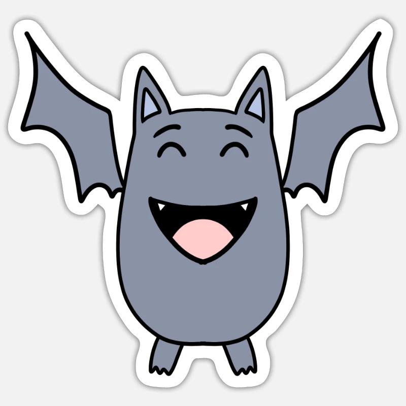 Bat - Sticker size S (10 x 10 cm) - white matte