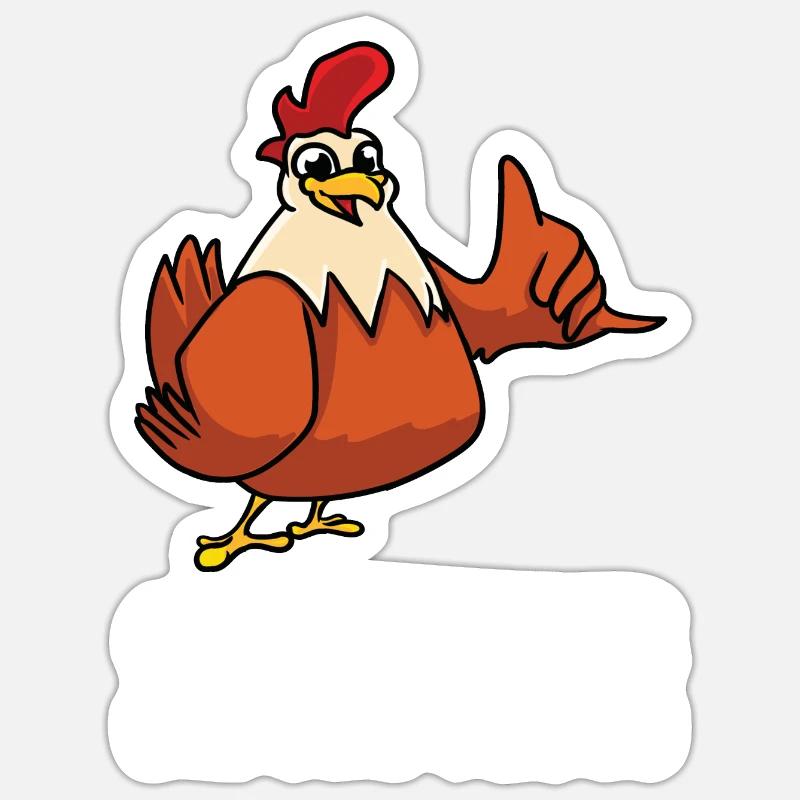 Poulets avant les dates - Sticker taille S (10 x 10 cm) - blanc mat
