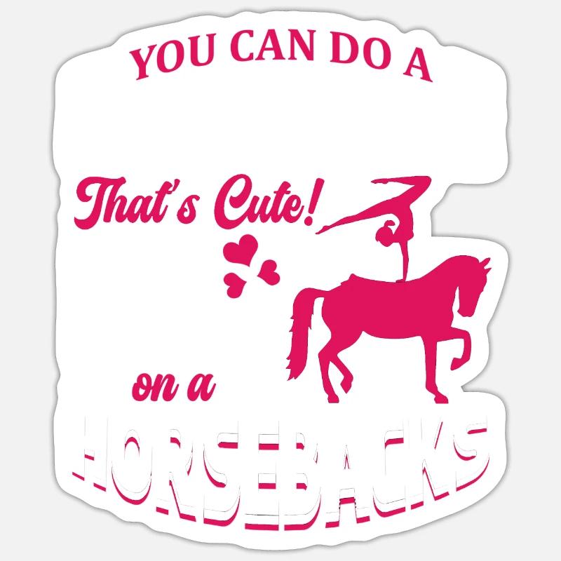 Voûter je fais des drapeaux à cheval Sticker taille S (10 x 10 cm)