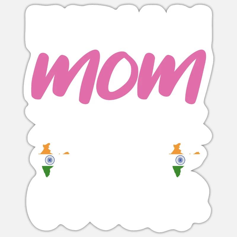 Indisches Muttergeschenk - Sticker Größe S (10 x 10 cm) - Mattweiß
