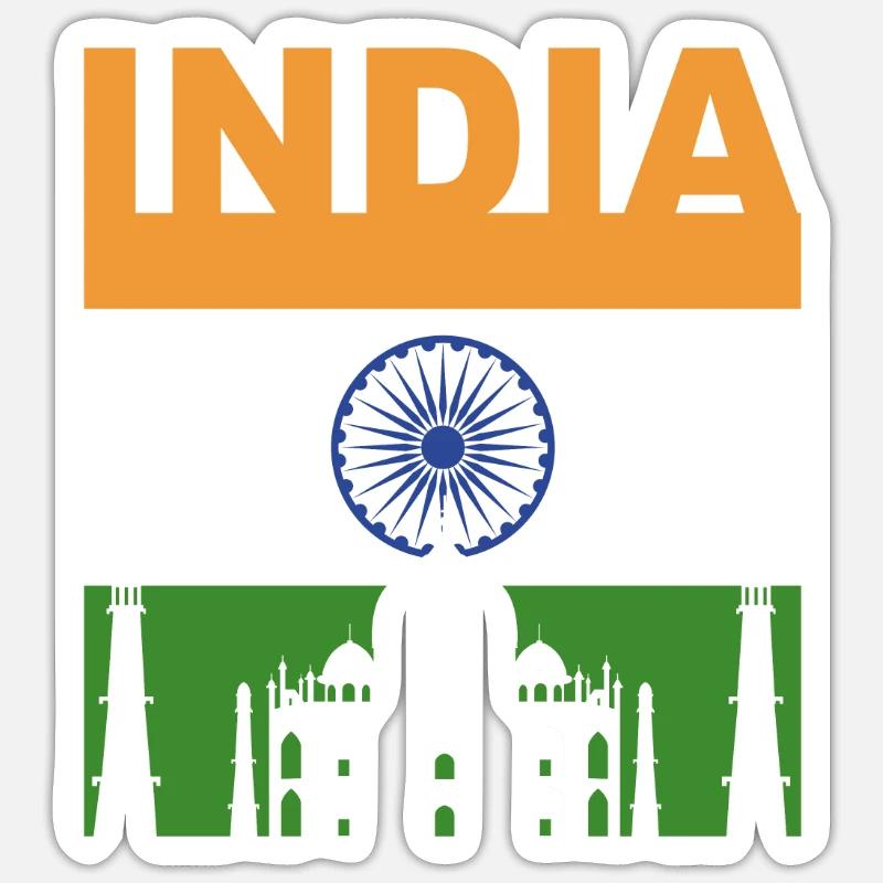 Inde cadeau maison Sticker taille S (10 x 10 cm)