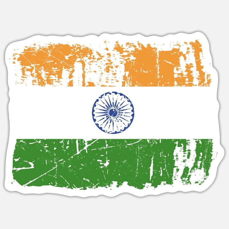 Indien Pride Geschenk - Sticker Größe S (10 x 10 cm) - Mattweiß