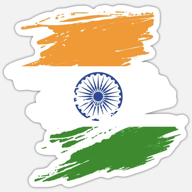Support India gift - Sticker size S (10 x 10 cm) - white matte