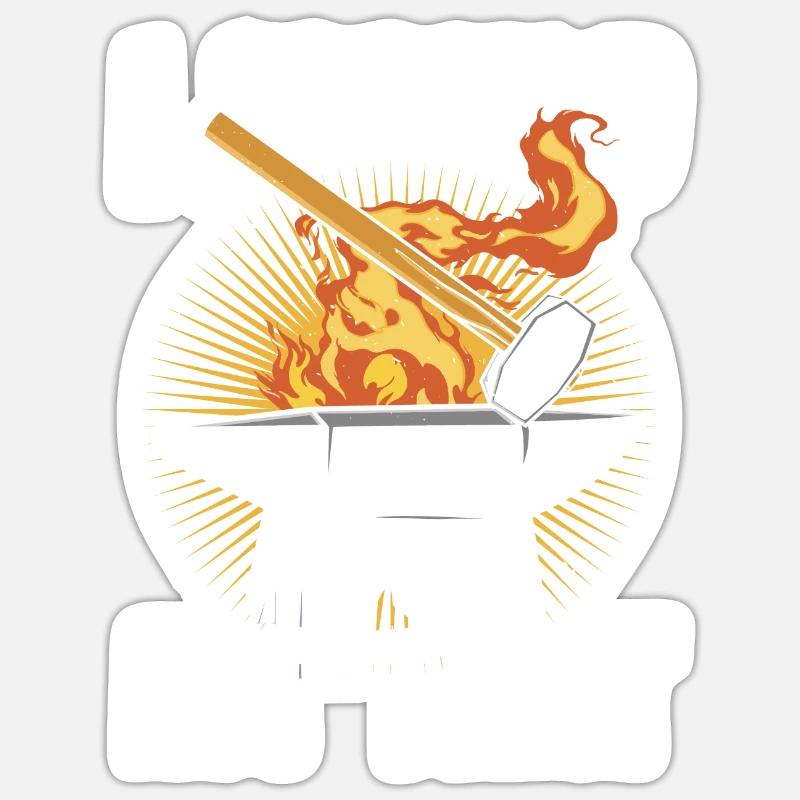 Blacksmith Armourer Goldsmith - Sticker size S (10 x 10 cm) - white matte