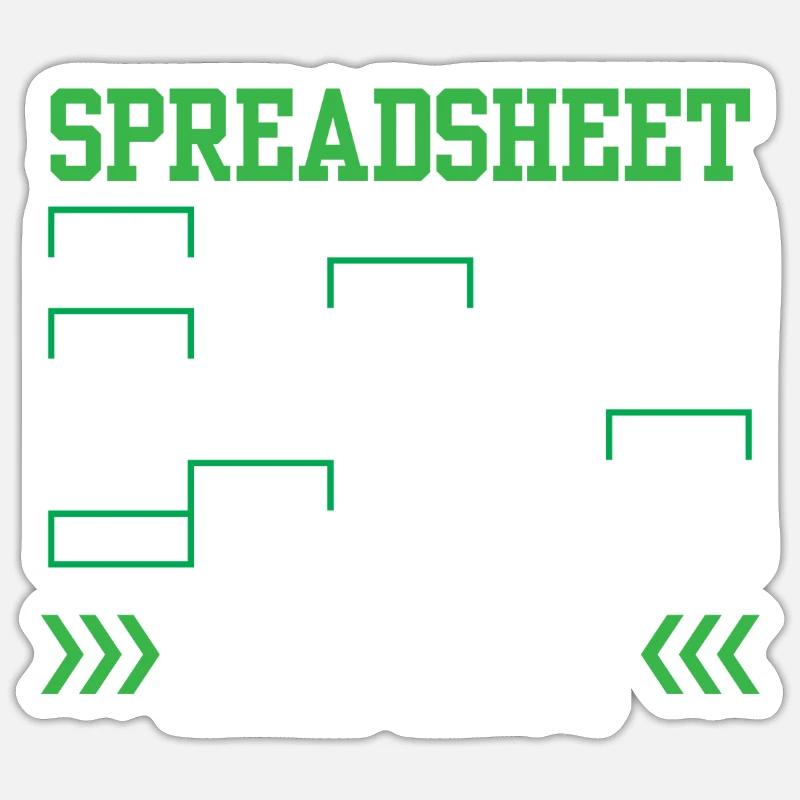 Spreadsheet Experte Buchhalter Arbeit Tabelle Sticker Größe S (10 x 10 cm)