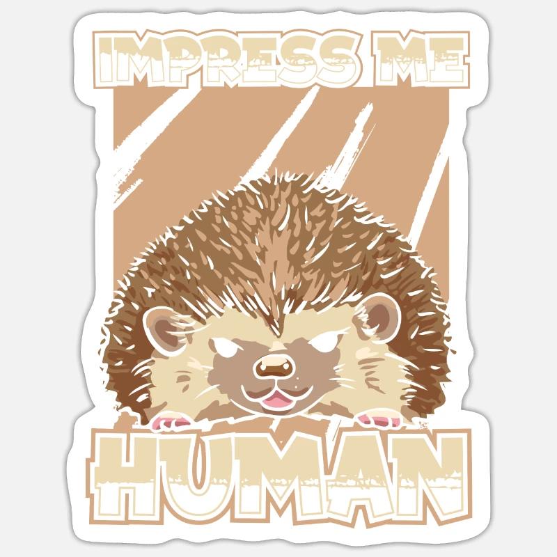 Hedgehog - Sticker size S (10 x 10 cm) - white matte