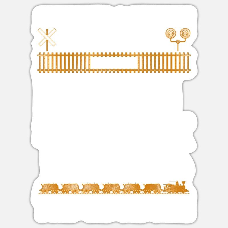 Steam Train Driver Trainspotting - Sticker Größe S (10 x 10 cm) - Mattweiß
