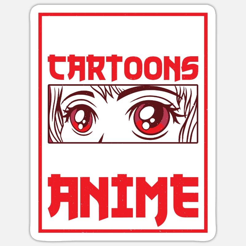 Ce ne sont pas des dessins animés, c’est de l’anime - Sticker taille S (10 x 10 cm) - blanc mat