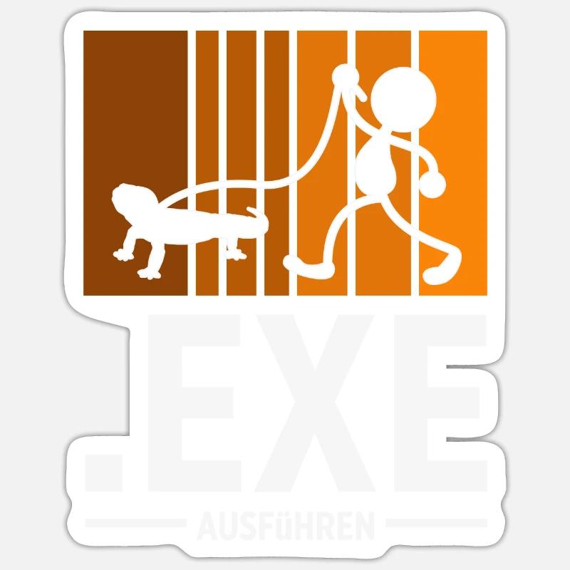 .exe ausführen Programmierer Programmieren Sticker Größe S (10 x 10 cm)