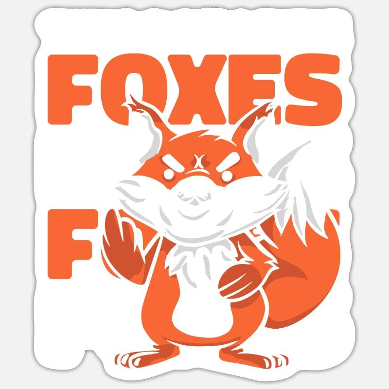 Fox Foxes Animal - Sticker size S (10 x 10 cm) - white matte