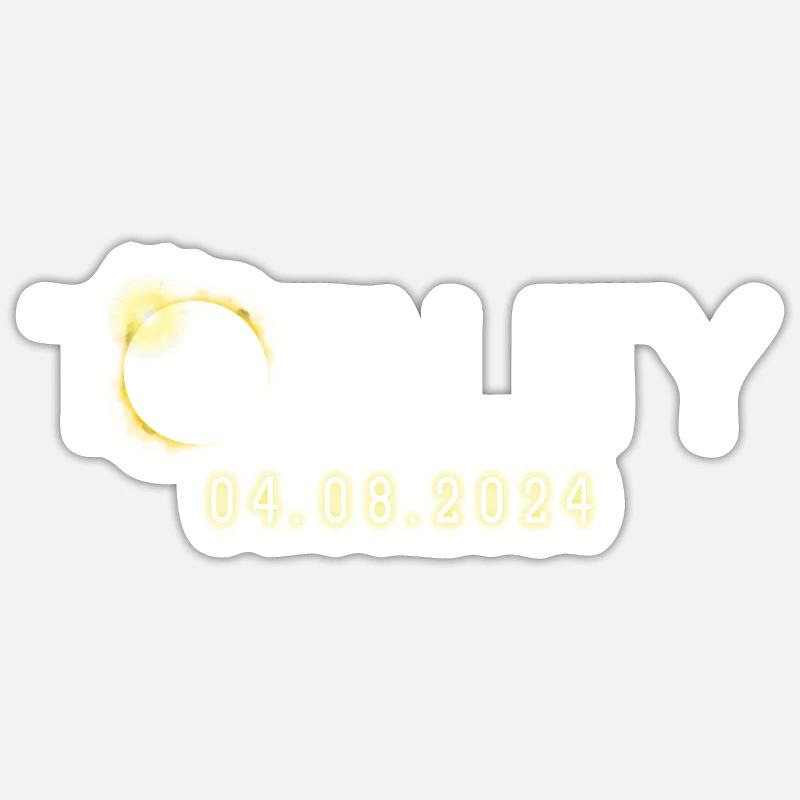 Total Solar Eclipse Totalit�t 04.08.24 Gesamtheit Sticker Größe S (10 x 10 cm)