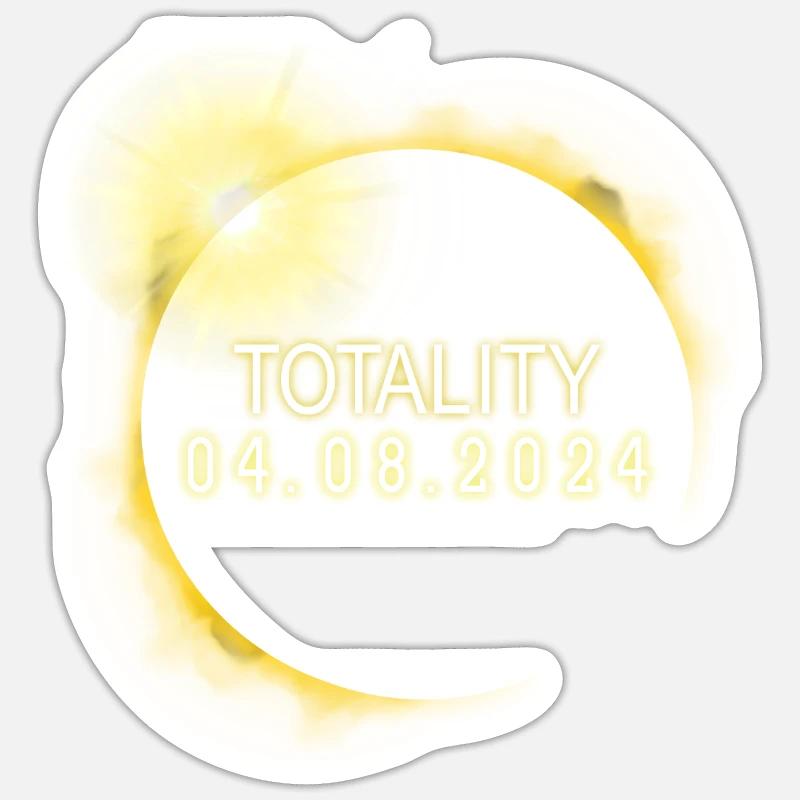 Total Solar Eclipse Totalit�t 04.08.24 Gesamtheit Sticker Größe S (10 x 10 cm)
