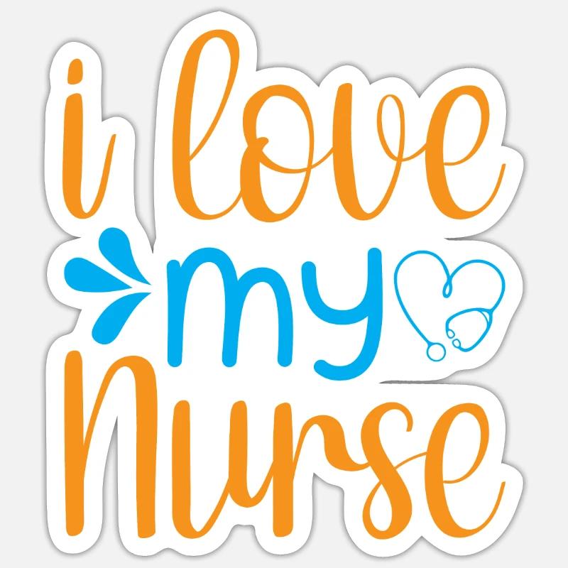 KRANKENSCHWESTER Pflegerin - Sticker Größe S (10 x 10 cm) - Mattweiß
