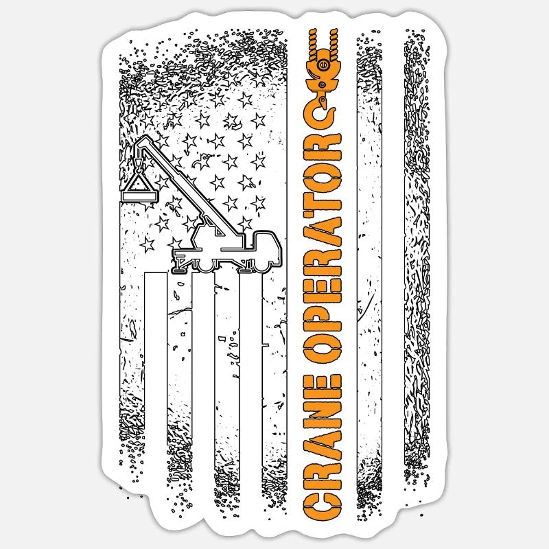 Crane Operator Construction Worker Crane Driver Work Gift Sticker size S (10 x 10 cm)