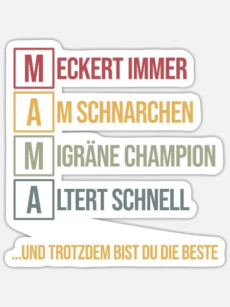 Mama - Sticker Größe S (10 x 10 cm) - Mattweiß