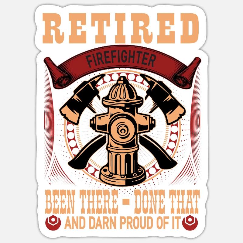 Firefighter Seen Done Pride - Sticker size S (10 x 10 cm) - white matte