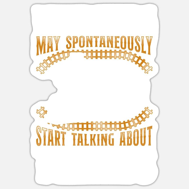 Steam Train Driver Trainspotting - Sticker Größe S (10 x 10 cm) - Mattweiß