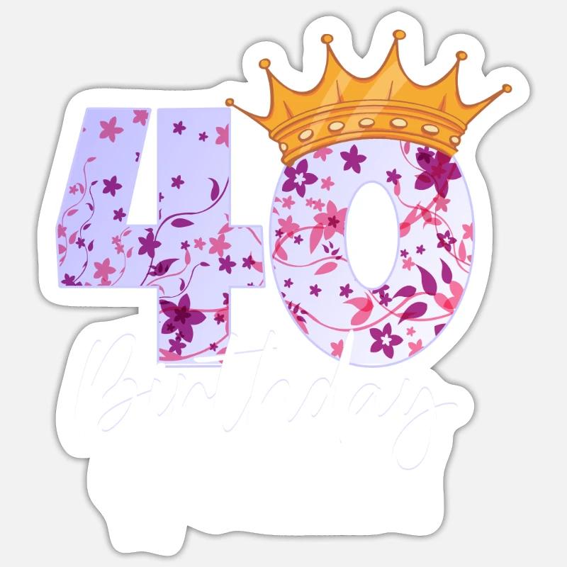 Il y a 40 ans, j’étais le 40 le plus rapide. - Sticker taille S (10 x 10 cm) - blanc mat