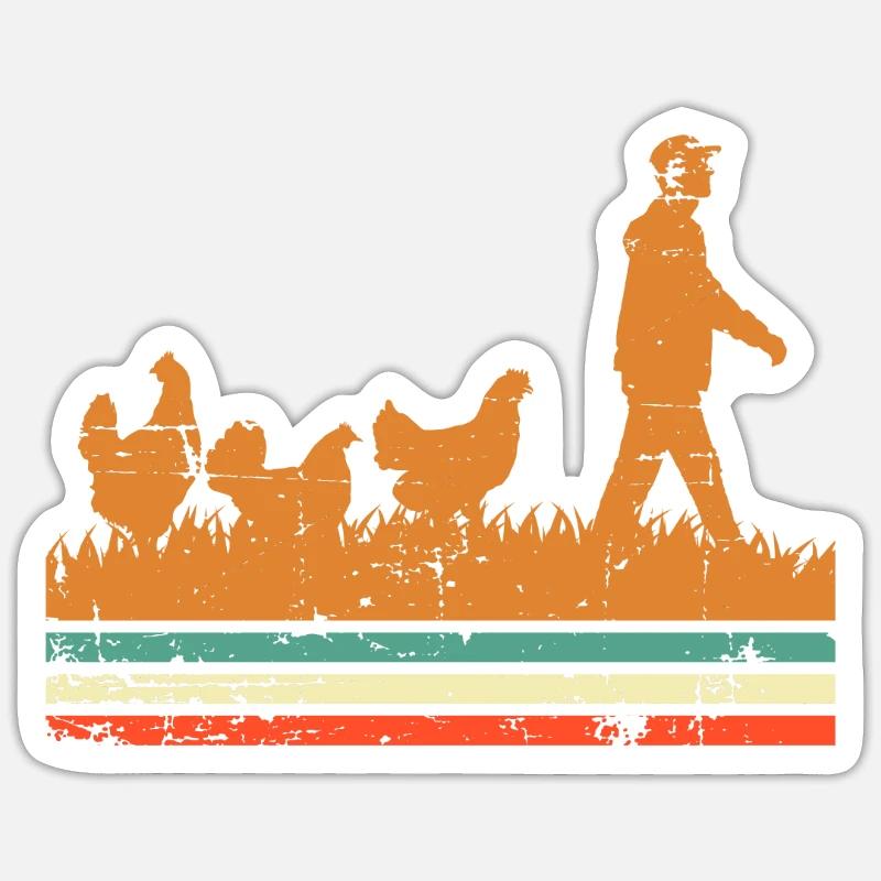 Chicken Chickens - Sticker size S (10 x 10 cm) - white matte