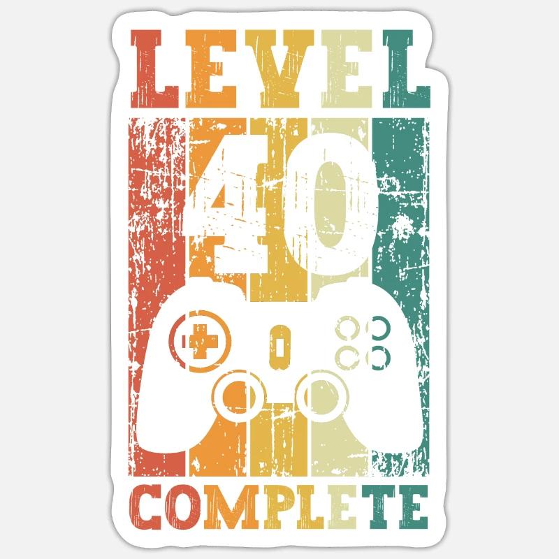 Il y a 40 ans, j’étais le 40 le plus rapide. - Sticker taille S (10 x 10 cm) - blanc mat