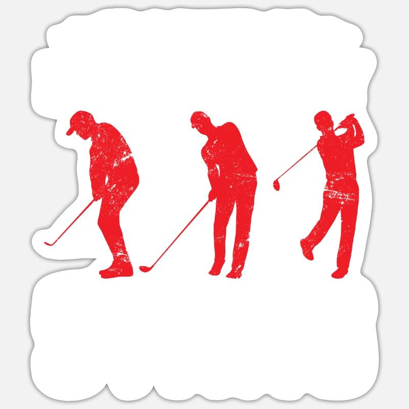 I'd Rather Be Practicing My Swing Golf Funny Golfi Sticker Größe S (10 x 10 cm)