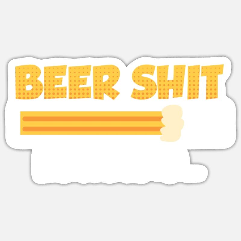 Bierschiss loading - Sticker size S (10 x 10 cm) - white matte