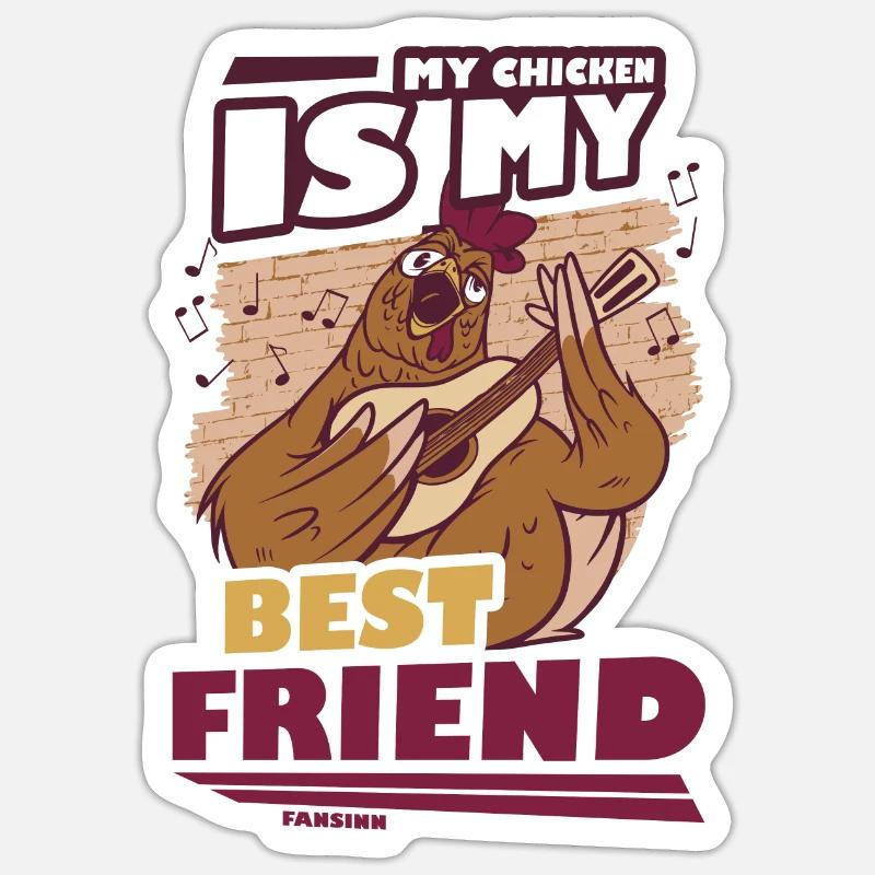 Chicken - Sticker size S (10 x 10 cm) - white matte