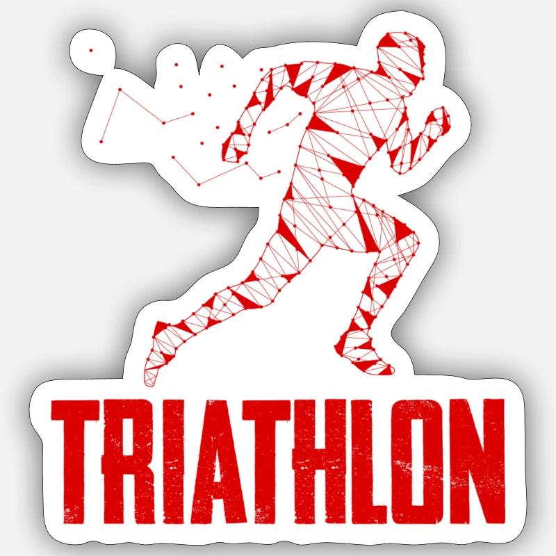 Triathlon - Sticker size S (10 x 10 cm) - white matte