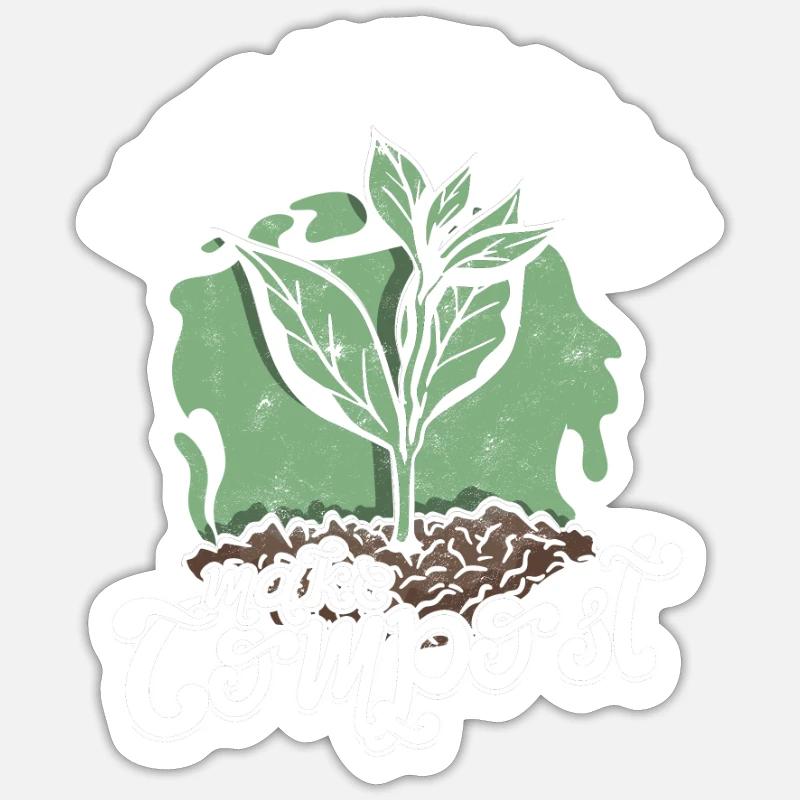 Machen Sie keinen Müll Machen Sie Kompost - Kompost Sticker Größe S (10 x 10 cm)