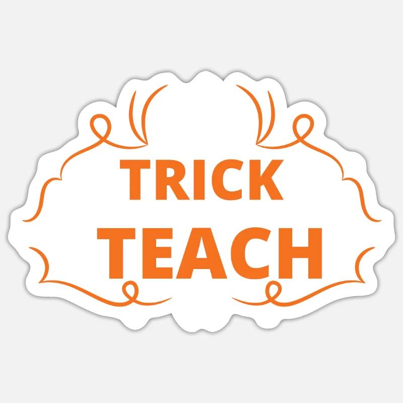 Trick Oder Behandeln Halloween Little Ghost Kürbis Sticker Größe S (10 x 10 cm)