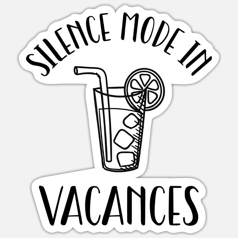 silence mode in vacancy. - Sticker size S (10 x 10 cm) - white matte