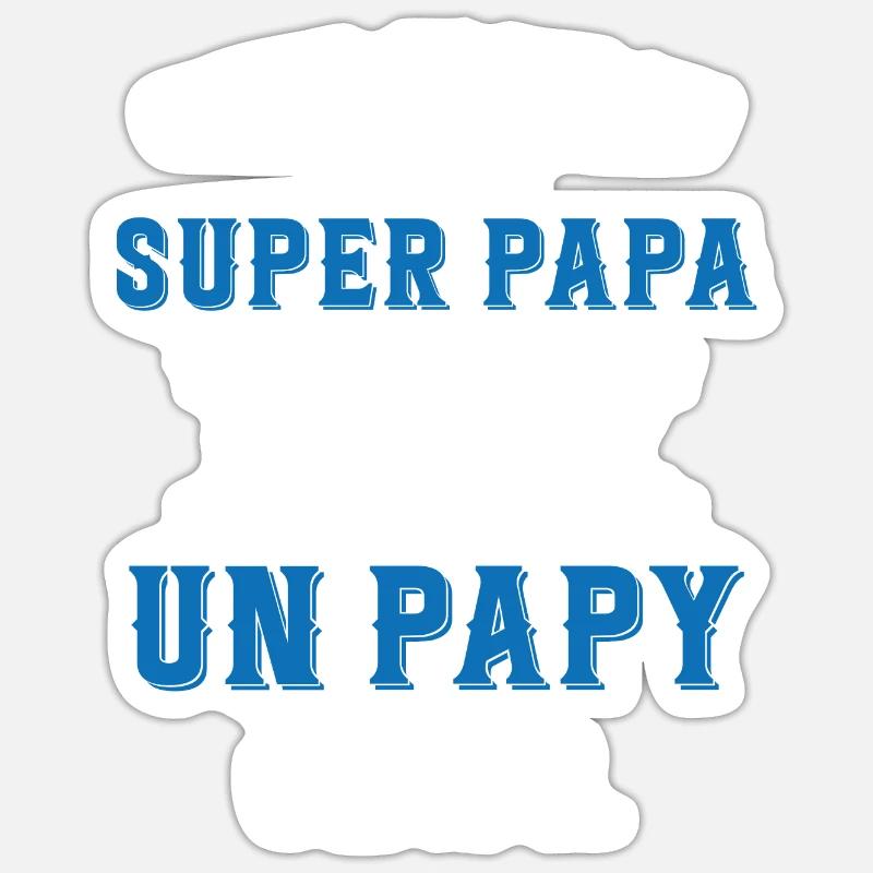 Un Super Papa On Devient Un Papy Génial Sticker taille S (10 x 10 cm)