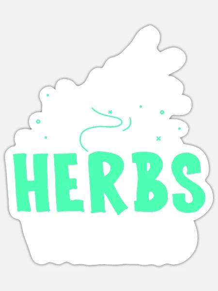 Kräuter Zauberer Kraut Kräuterkunde Kräutergarten - Sticker Größe S (10 x 10 cm) - Mattweiß