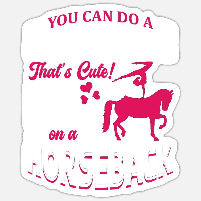 Voûter je fais des drapeaux à cheval Sticker taille S (10 x 10 cm)