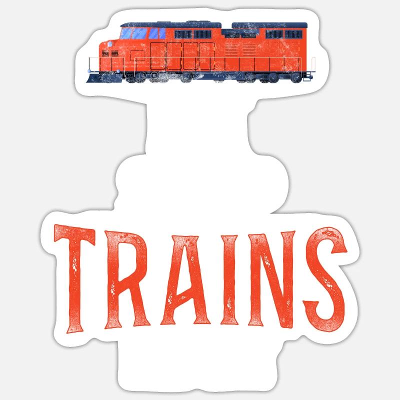 Freight Diesel Train Driver - Sticker size S (10 x 10 cm) - white matte