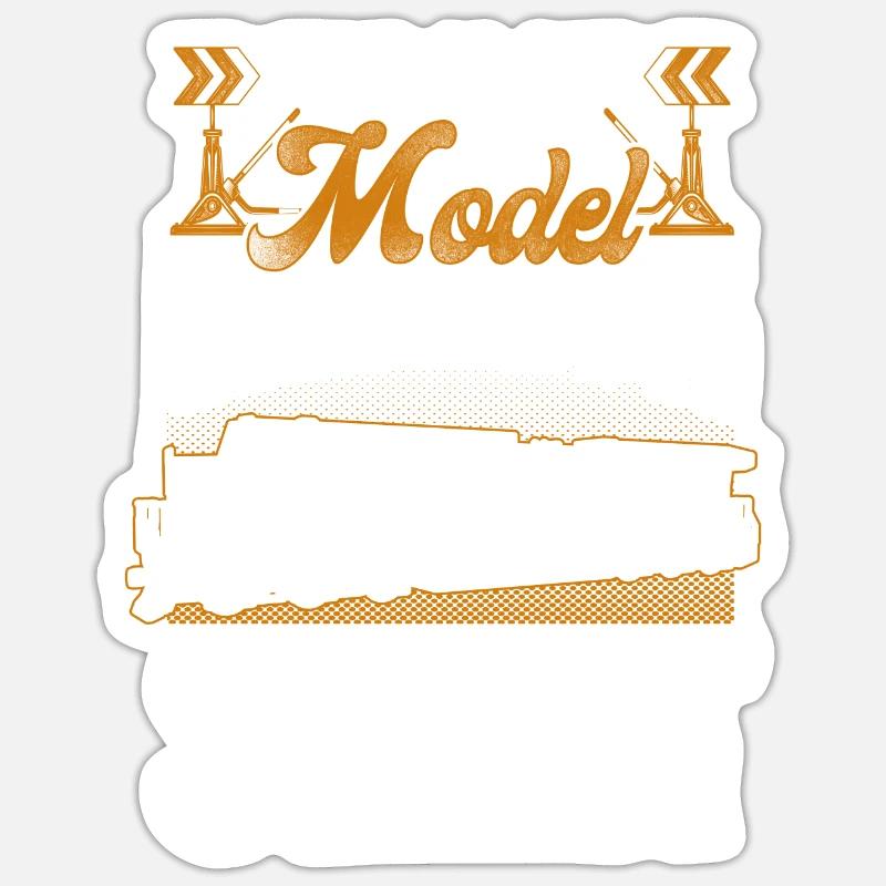 Freight Diesel Train Driver - Sticker Größe S (10 x 10 cm) - Mattweiß
