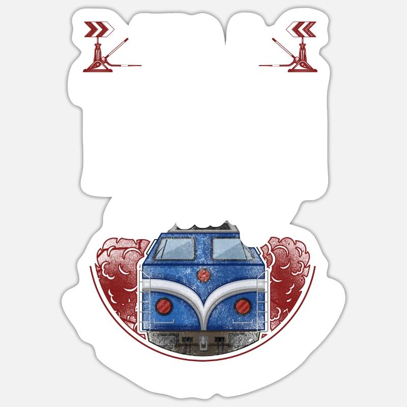 Freight Diesel Train Driver - Sticker size S (10 x 10 cm) - white matte