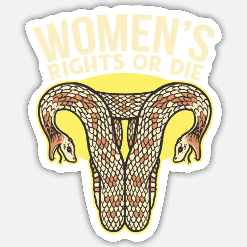 Frauenrechte oder die Feminist Pro Choice Pro Roe Sticker Größe S (10 x 10 cm)
