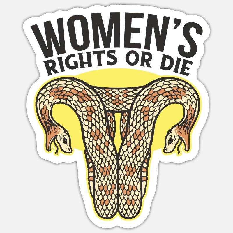 Frauenrechte oder die Feminist Pro Choice Pro Roe Sticker Größe S (10 x 10 cm)