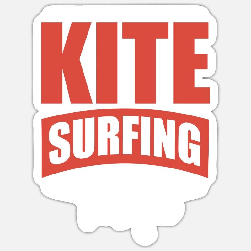 Tarifa Beach Espagne Kite-Surfing Paradise - Sticker taille S (10 x 10 cm) - blanc mat