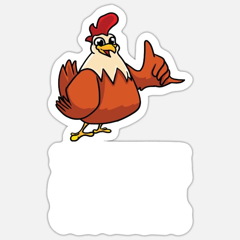 Ja, Ich Rede Über Hühner - Sticker Größe S (10 x 10 cm) - Mattweiß