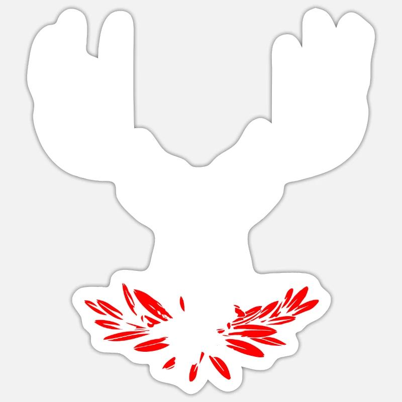 Deer - Sticker size S (10 x 10 cm) - white matte