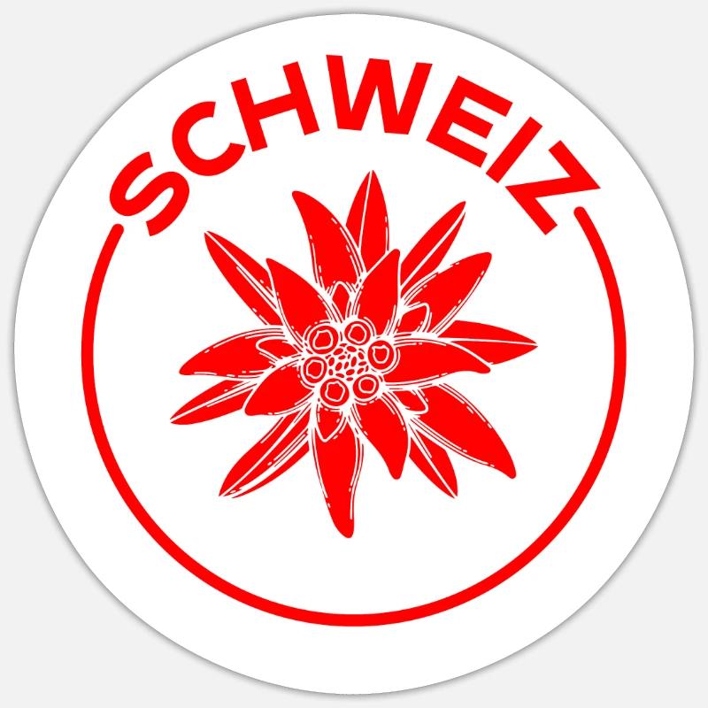 Schweizer Enzian Sticker Größe S (10 x 10 cm)