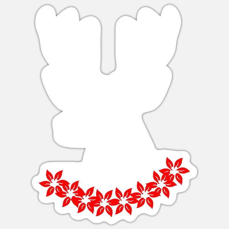 Schweizer Hirsch - Sticker Größe S (10 x 10 cm) - Mattweiß