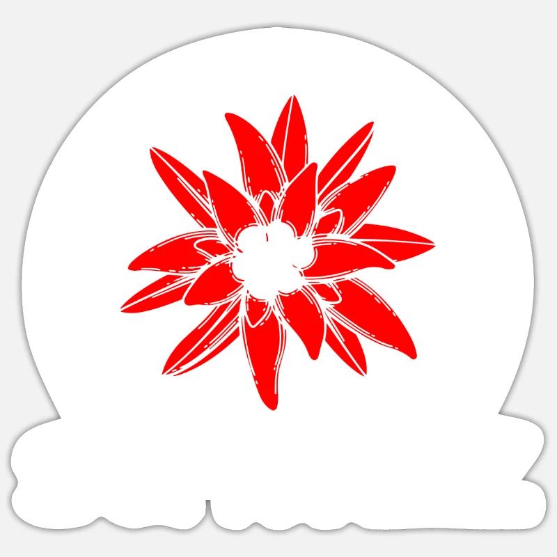 Schweizer Enzian - Sticker Größe S (10 x 10 cm) - Mattweiß